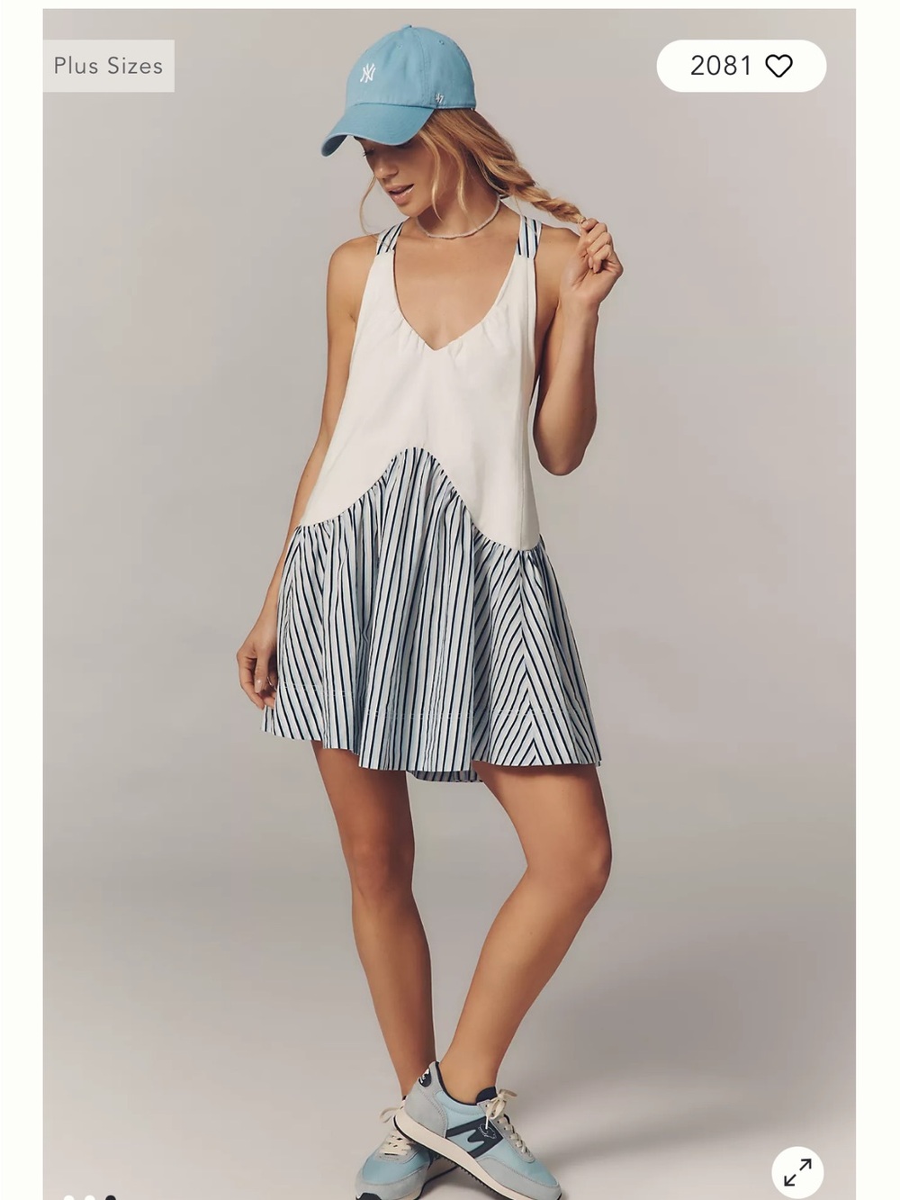 NWT Daily Practice by Anthropologie Racerback Babydoll Mini Dress